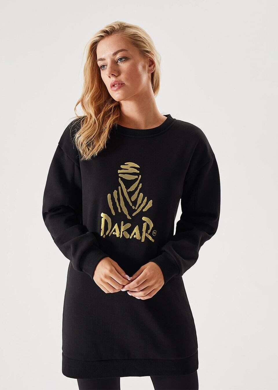 Długa bluza z nadrukiem z logo Dakar