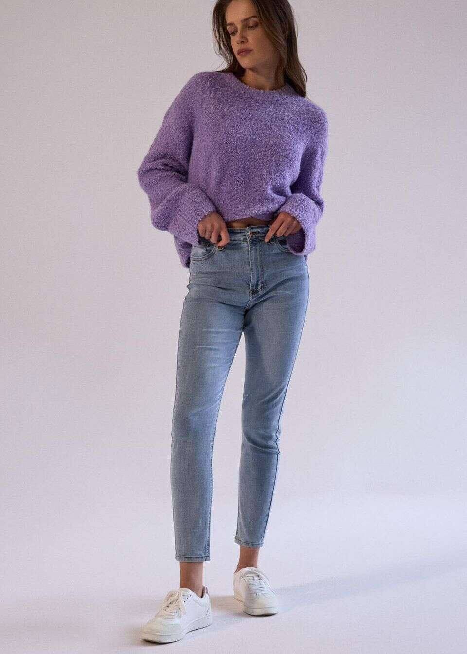 Jeansy skinny fit z wysokim stanem