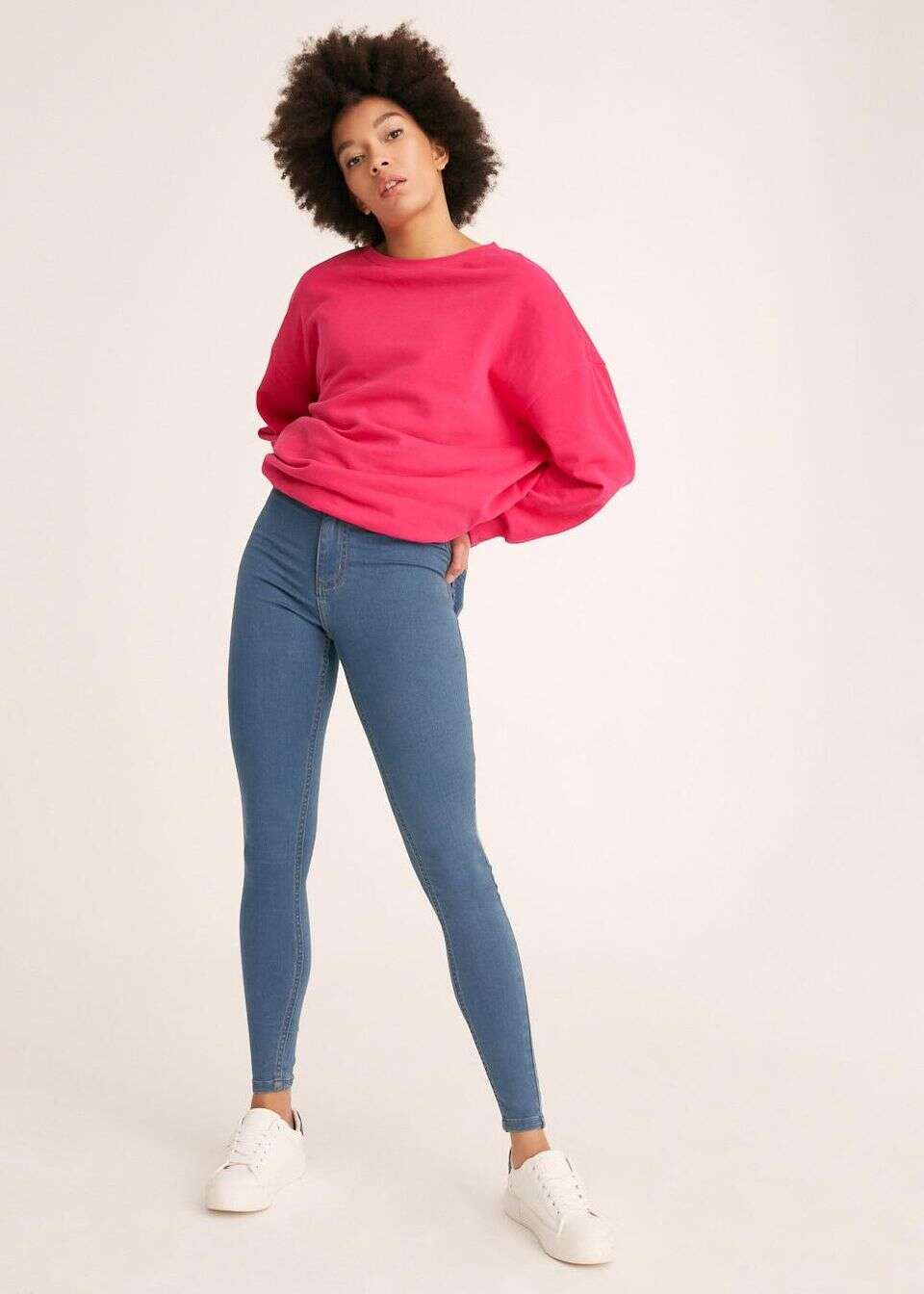 Jeansy skinny z wysokim stanem