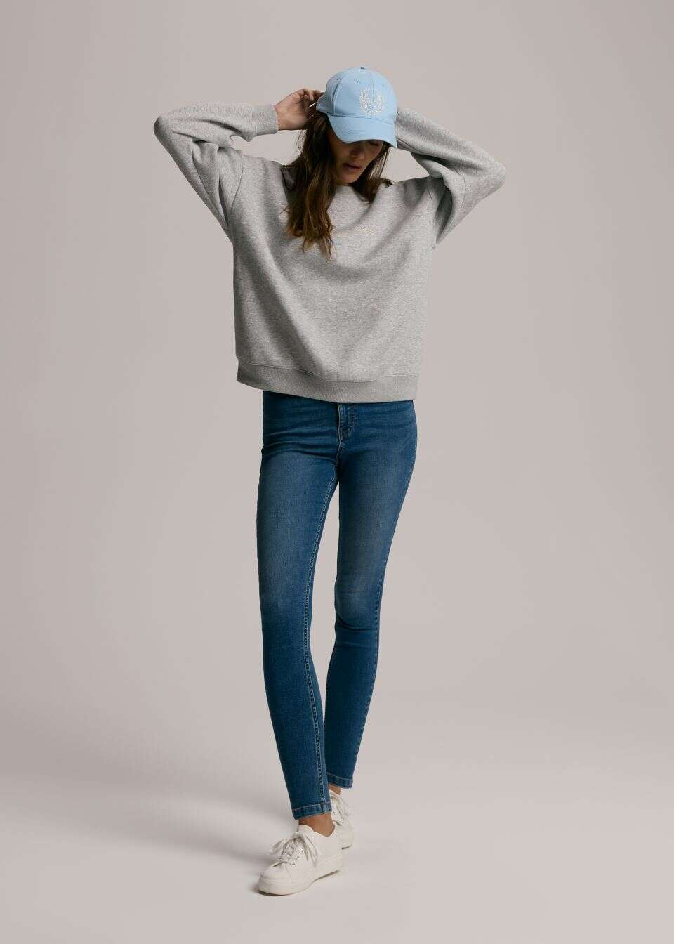 Jeansy damskie skinny fit z wysokim stanem