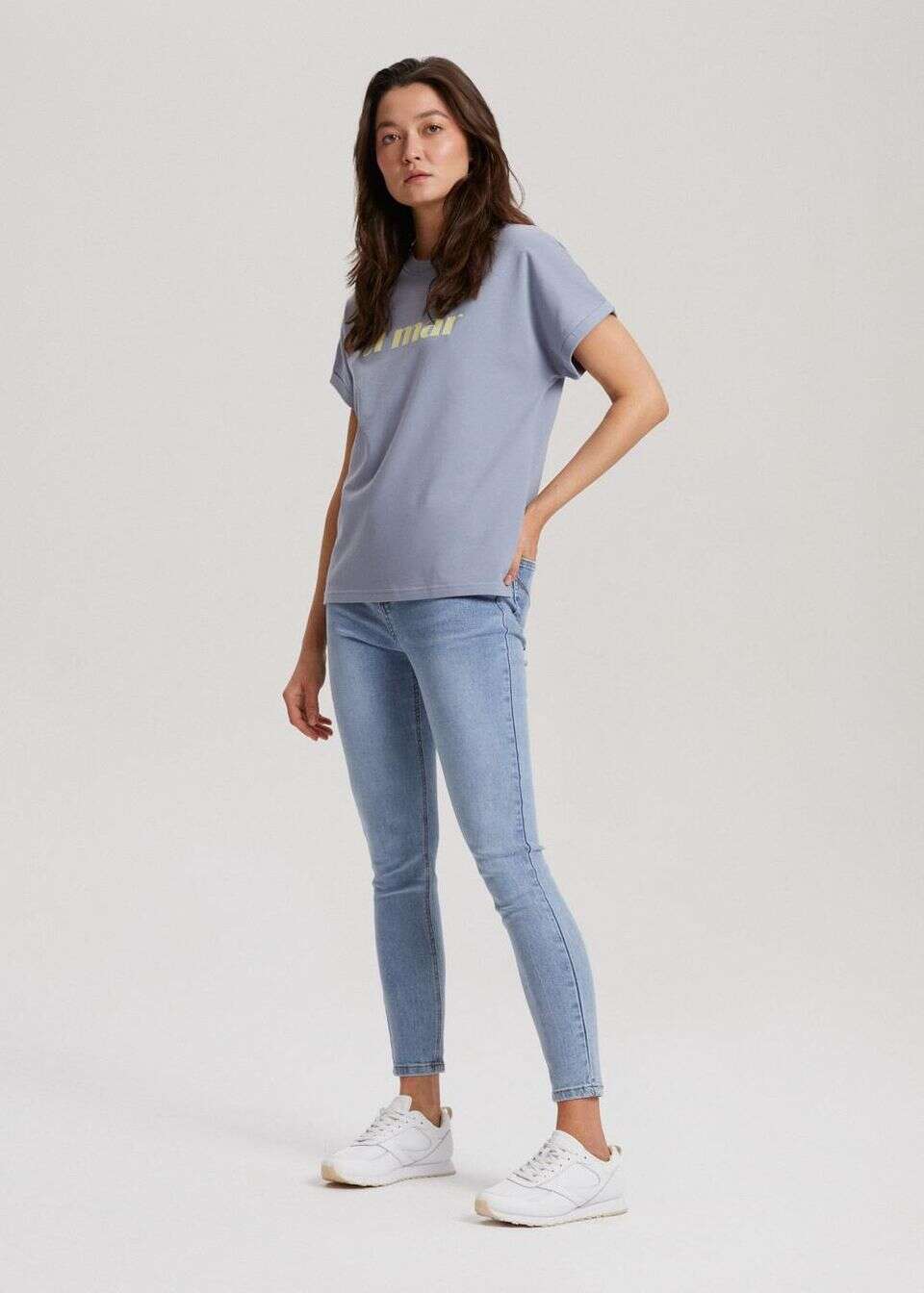 Jeansy skinny z wysokim stanem