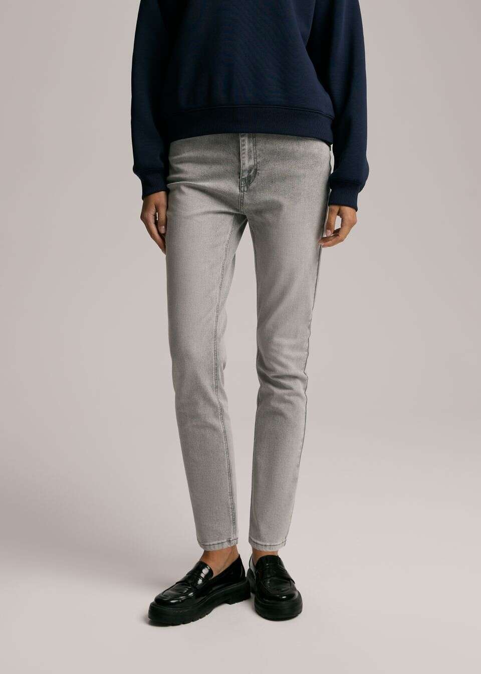 Jeansy damskie slim fit z wysokim stanem