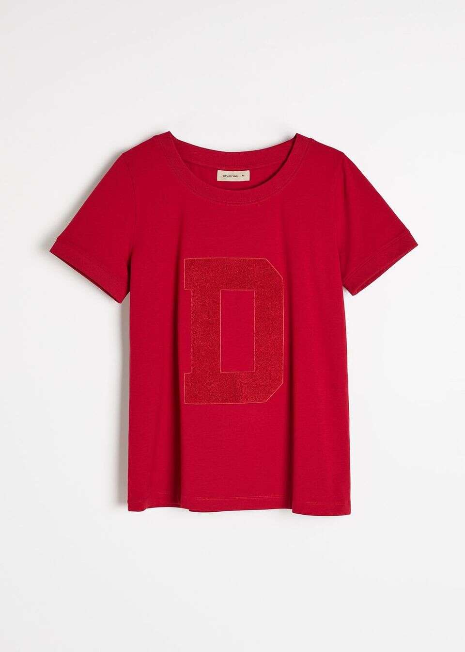 Bawełniany T-shirt damski z aplikacją na przodzie