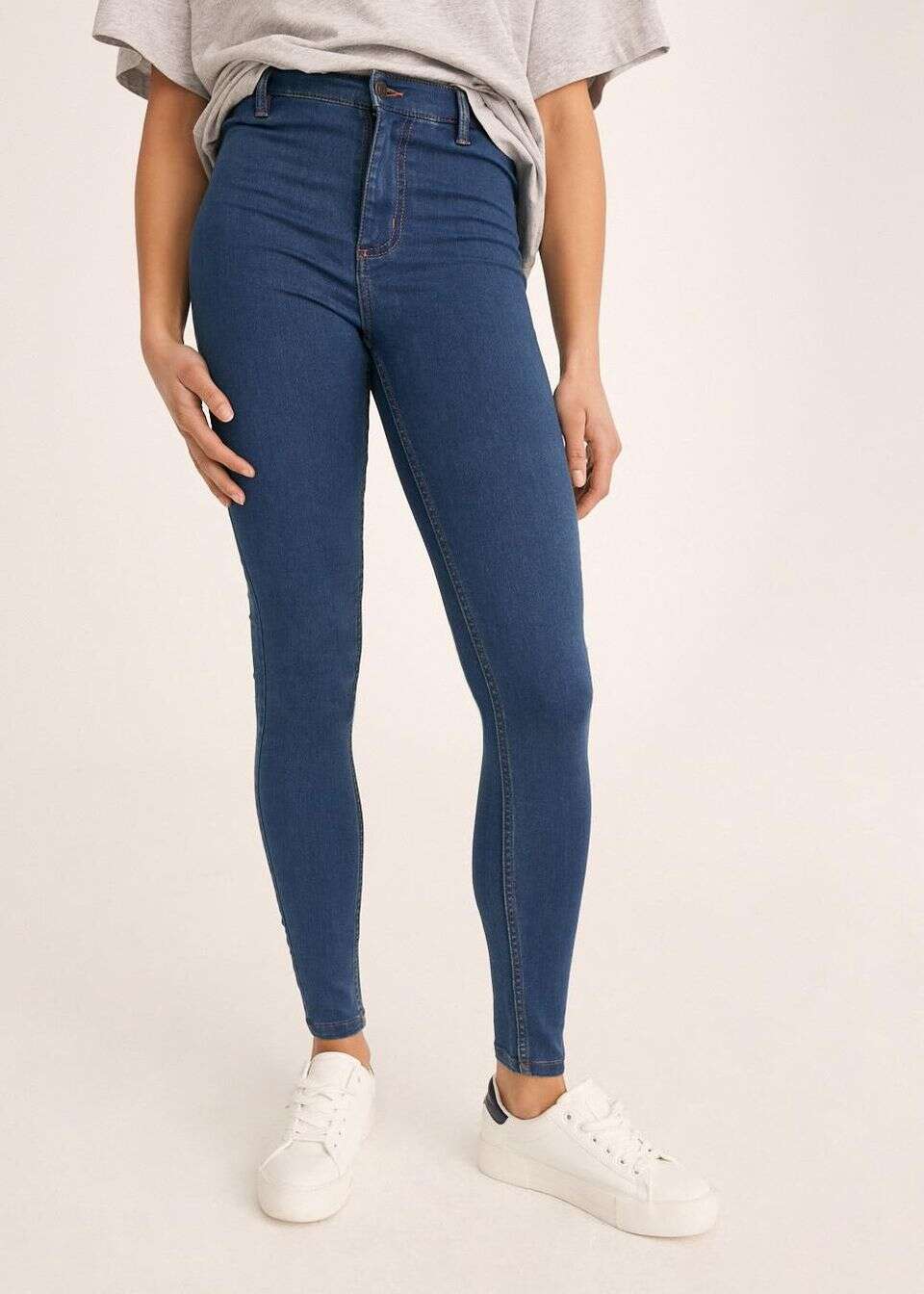 Jeansy skinny z wysokim stanem