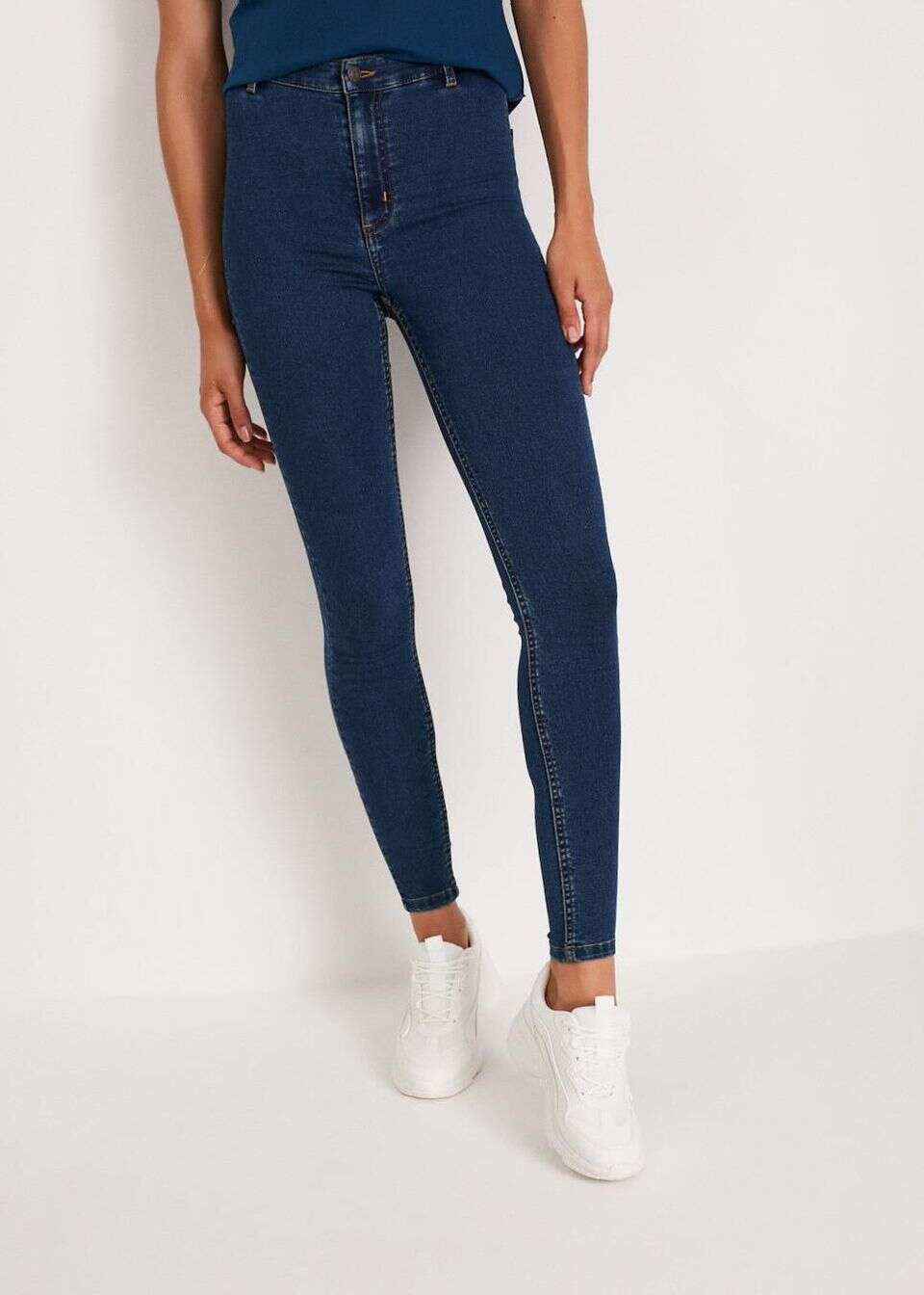 Jeansy skinny z wysokim stanem