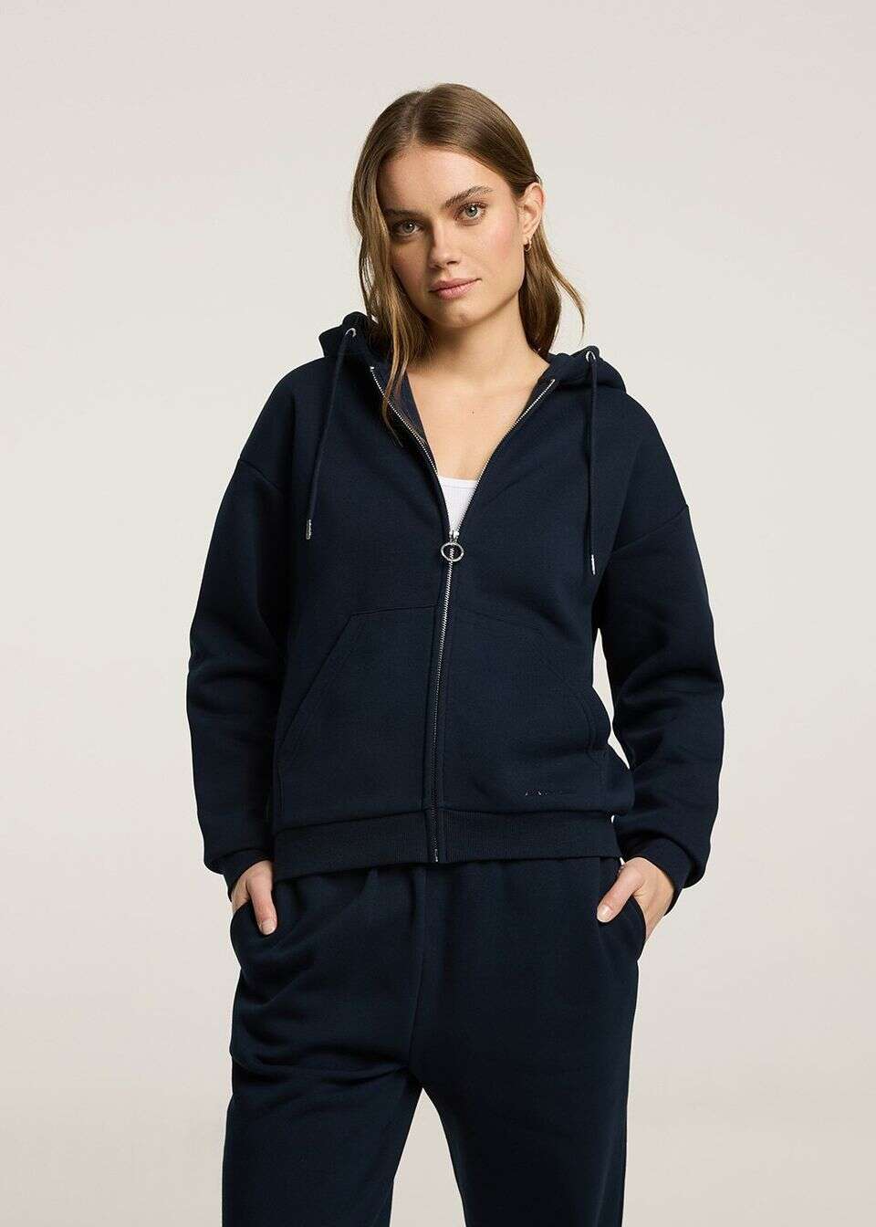 Rozpinana bluza dresowa z kapturem