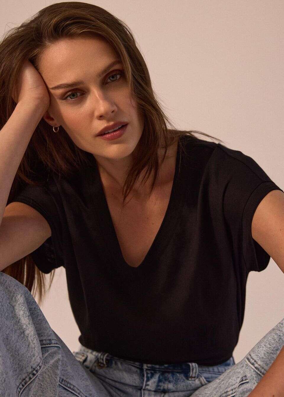 Luźny, bawełniany T-shirt
