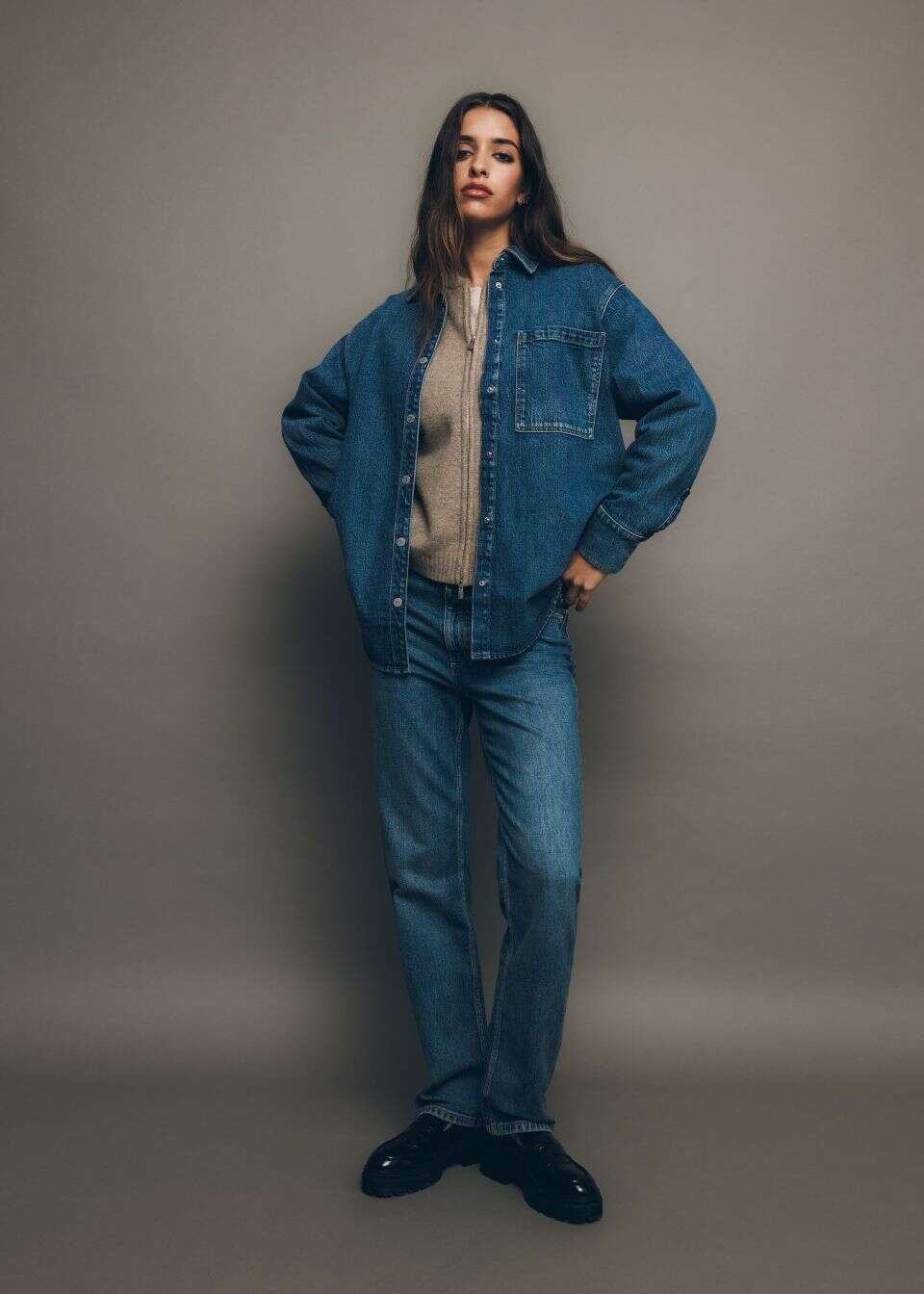Denimowa koszula damska oversize
