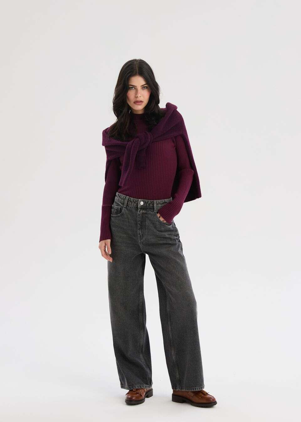 Jeansy damskie wide leg